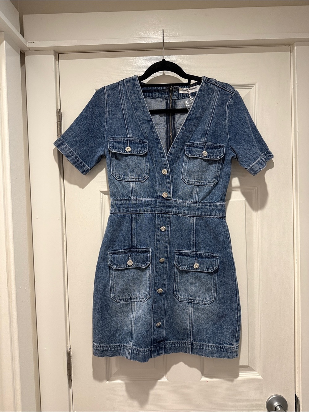 NWT Amanda Uprichard Abitha Denim Dress size small